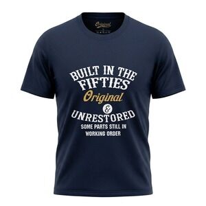 Original Mens 1XL Navy Blue Built in the Fifties Graphic Performance T-Shirt